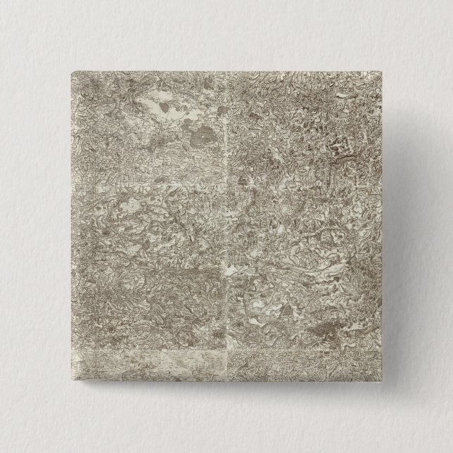 Composite Map of France 7 15 Cm Square Badge (Front)