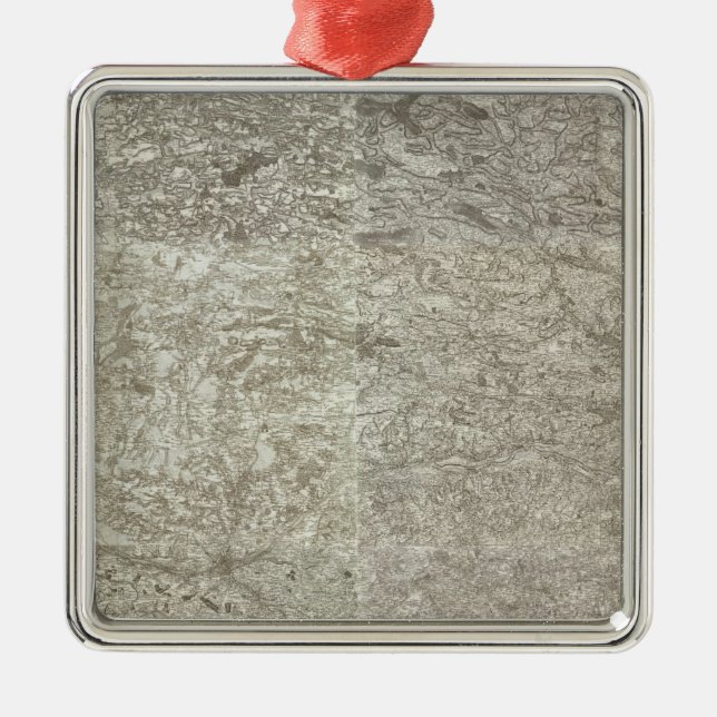 Composite Map of France 8 Metal Tree Decoration (Front)
