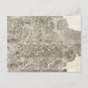 Composite Map of France Postcard