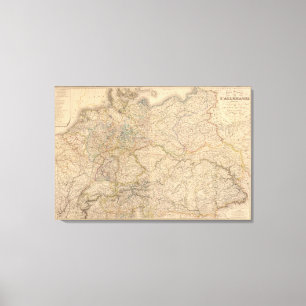 Composite Map of Germany Canvas Print