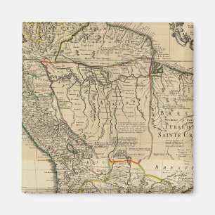 Composite map of South America Magnet