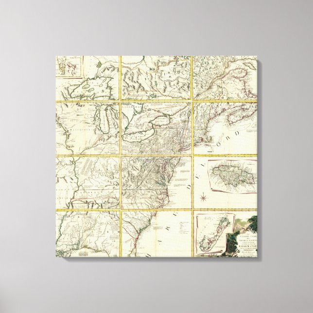 Composite map of United States Canvas Print (Front)