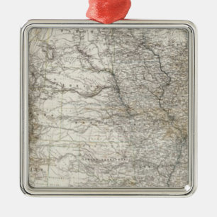 Composite Map of United States of America Metal Tree Decoration