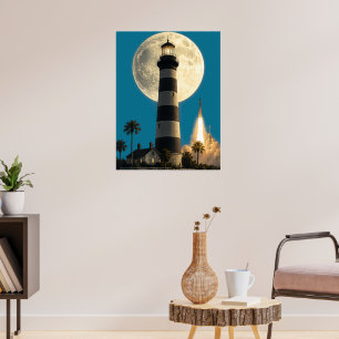 Composite of Cape Canaveral Lighthouse Poster