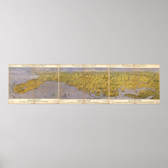 Composite Panorama of the Seat of War Poster (Front)