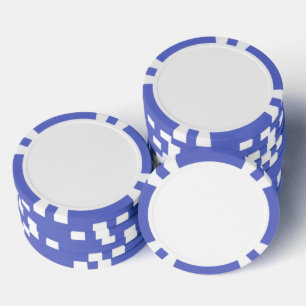 Composite Poker Chips, Blue Striped Edge Chips