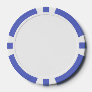 Composite Poker Chips, Blue Striped Edge Chips