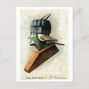 Composite Portraits of Trades: The Writer Vintage Postcard