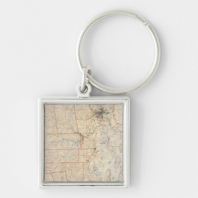 Composite Rhode Island Map Key Ring (Front)