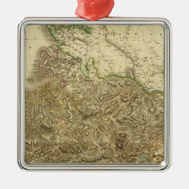 Composite Ross, Cromarty Shires Metal Tree Decoration (Front)