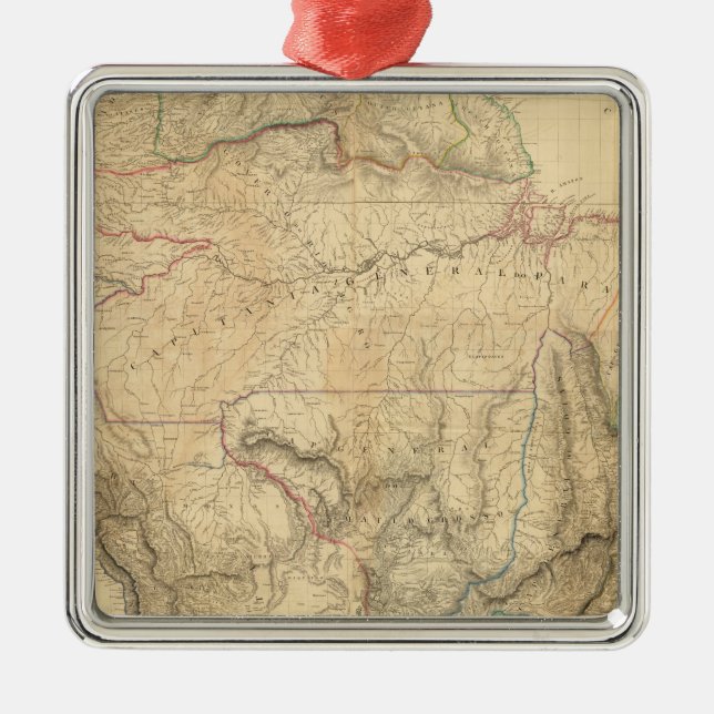 Composite South America 4 Metal Tree Decoration (Front)