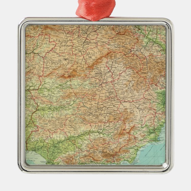 Composite Spain, Portugal Metal Tree Decoration (Front)