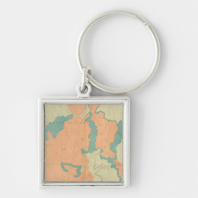 Composite Uinkaret Plateau North and South half Key Ring (Front)