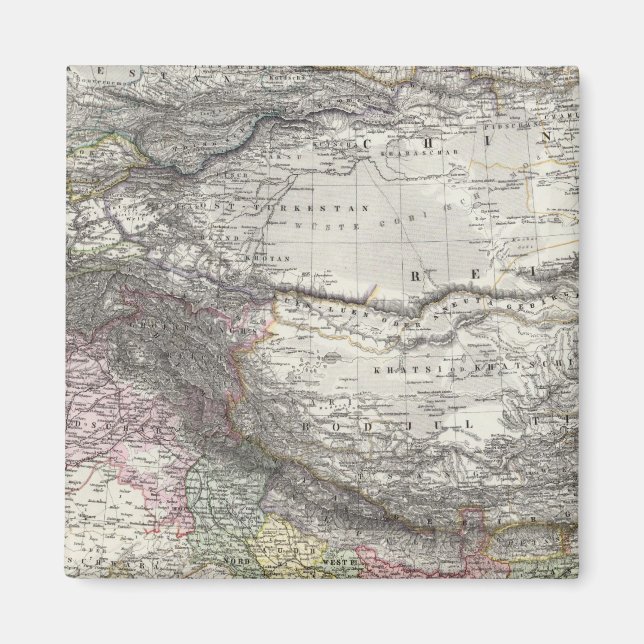 CompositeMap of India, Asia Magnet (Front)