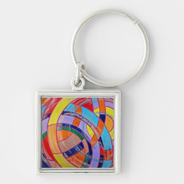 Composition #15 by Michael Moffa Key Ring (Front)