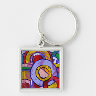 Composition #19 by Michael Moffa Key Ring