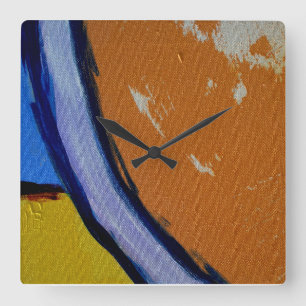 Composition #1A by Michael Moffa Square Wall Clock