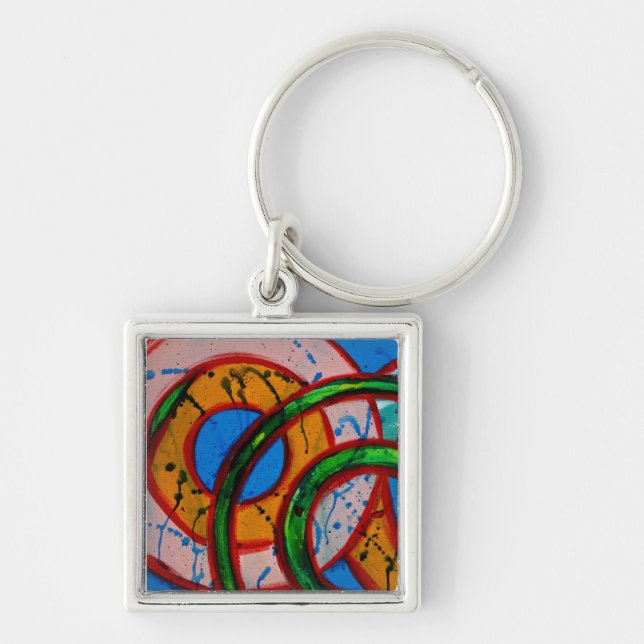 Composition #20 by Michael Moffa Key Ring (Front)