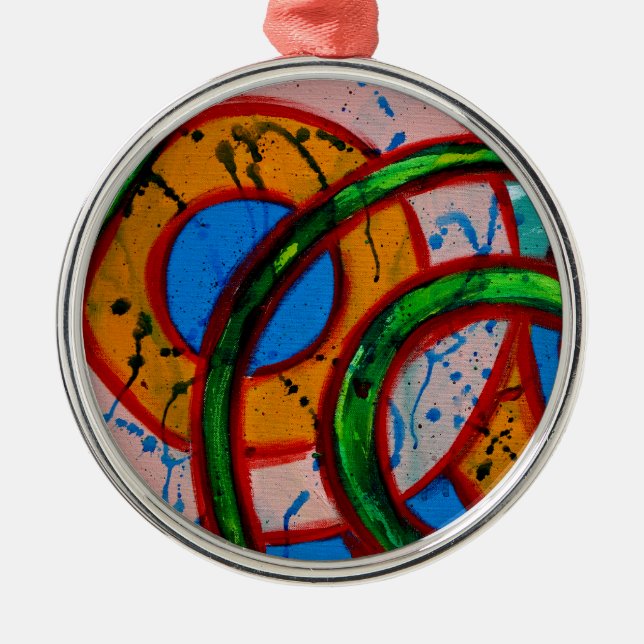 Composition #20A by Michael Moffa Metal Tree Decoration (Front)