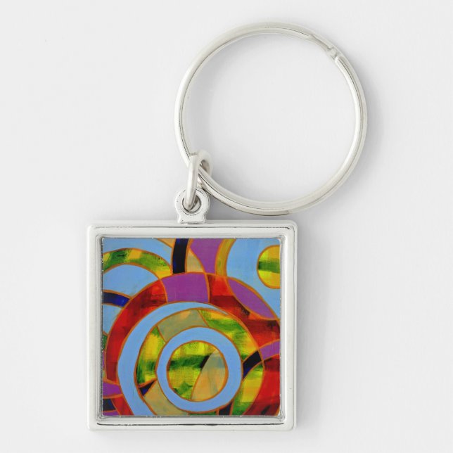 Composition #21 by Michael Moffa Key Ring (Front)