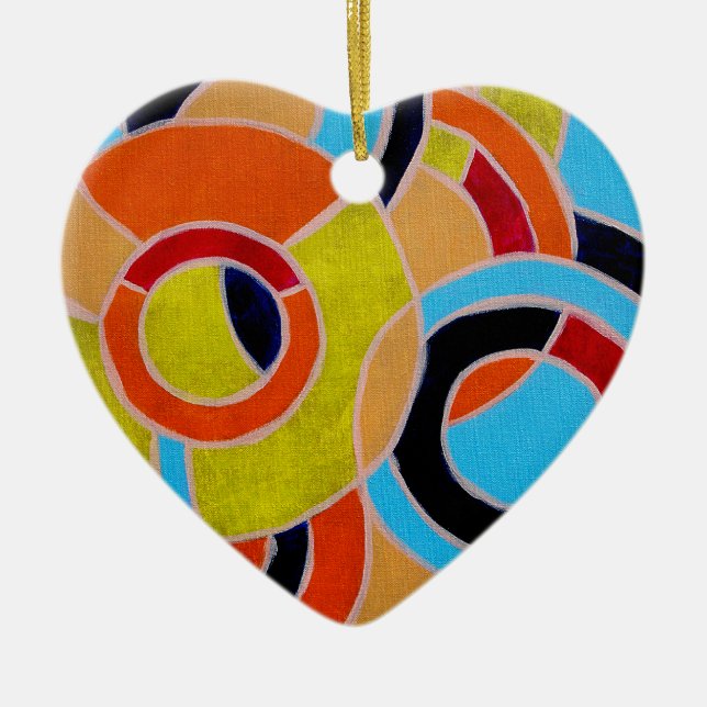 Composition #22 by Michael Moffa Ceramic Tree Decoration (Front)