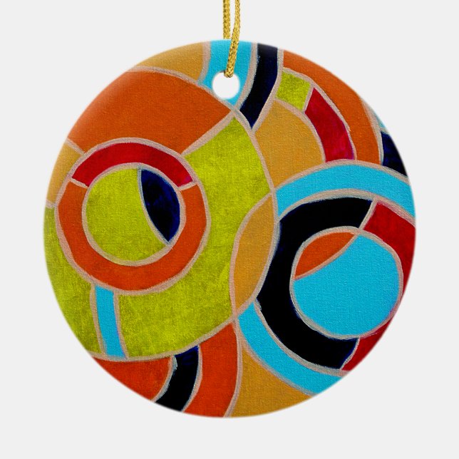 Composition #22 by Michael Moffa Ceramic Tree Decoration (Front)