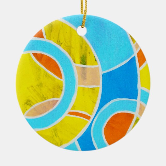 Composition #23 by Michael Moffa Ceramic Tree Decoration (Front)