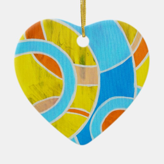 Composition #23 by Michael Moffa Ceramic Tree Decoration (Front)