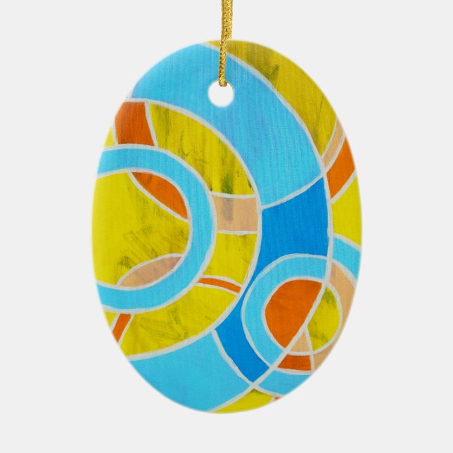 Composition #23 by Michael Moffa Ceramic Tree Decoration (Front)