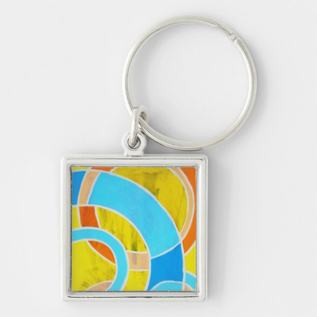 Composition #23 by Michael Moffa Key Ring (Front)