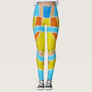 Composition #23 by Michael Moffa Leggings