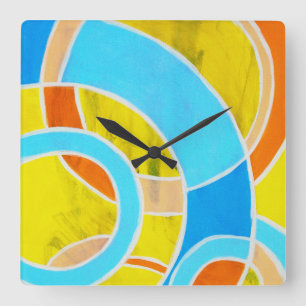 Composition #23 by Michael Moffa Square Wall Clock