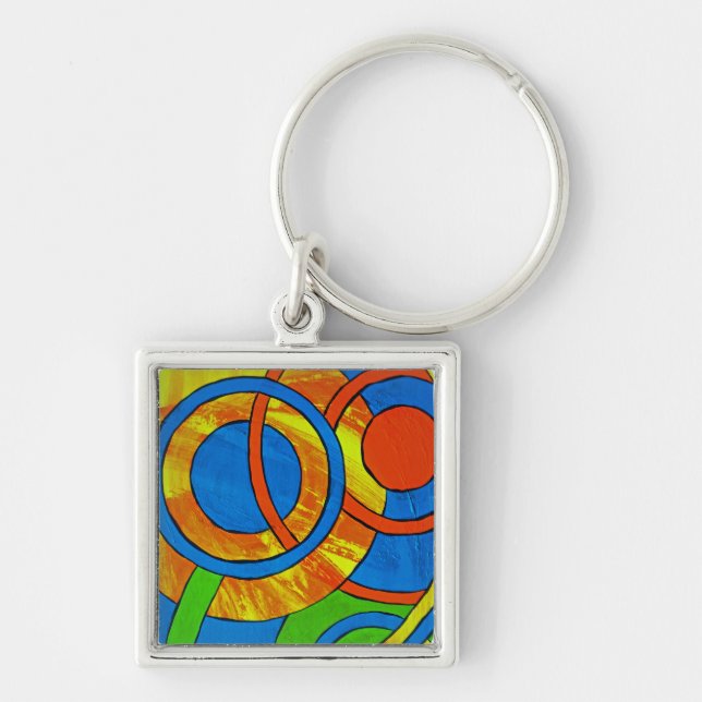 Composition #29 by Michael Moffa Key Ring (Front)