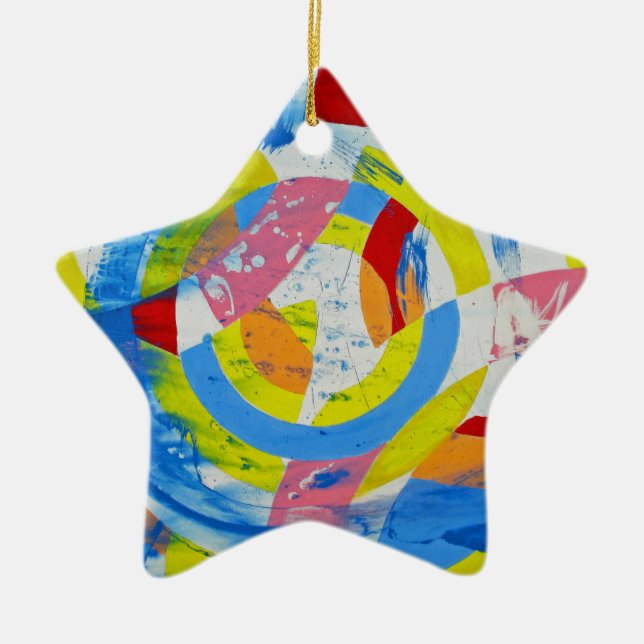 Composition #2 by Michael Moffa Ceramic Tree Decoration (Front)