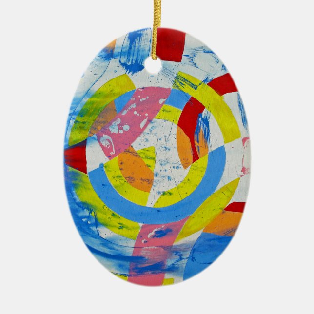 Composition #2 by Michael Moffa Ceramic Tree Decoration (Front)