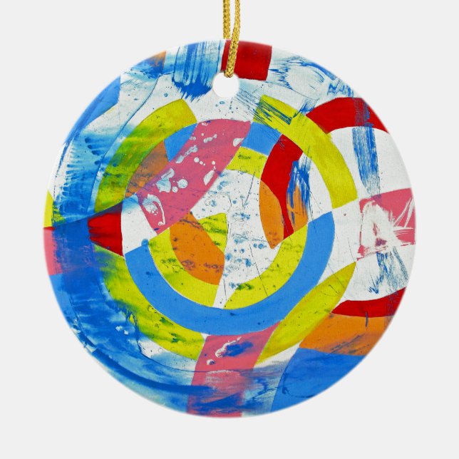 Composition #2 by Michael Moffa Ceramic Tree Decoration (Front)