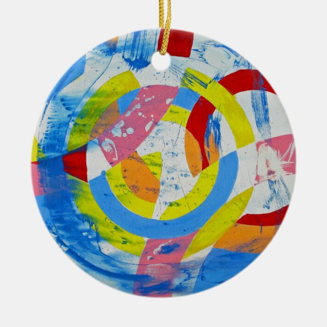 Composition #2 by Michael Moffa Ceramic Tree Decoration (Front)