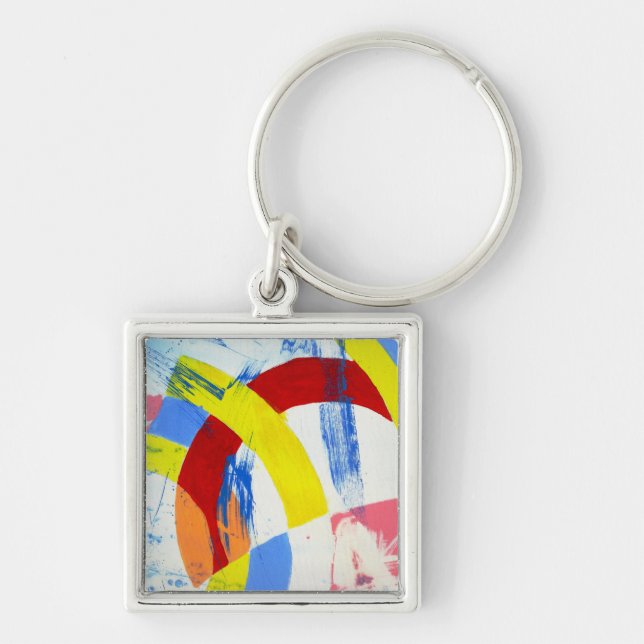 Composition #2A by Michael Moffa Key Ring (Front)