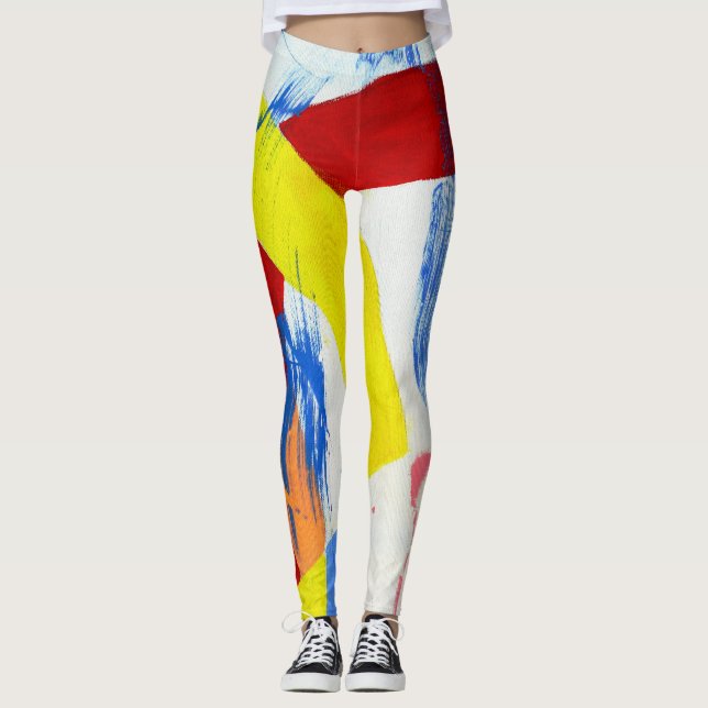 Composition #2A by Michael Moffa Leggings (Front)