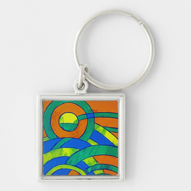 Composition #30 by Michael Moffa Key Ring (Front)