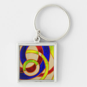 Composition #31 by Michael Moffa Key Ring