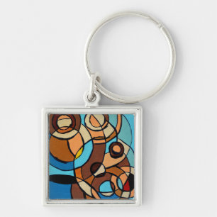 Composition #32 by Michael Moffa Key Ring
