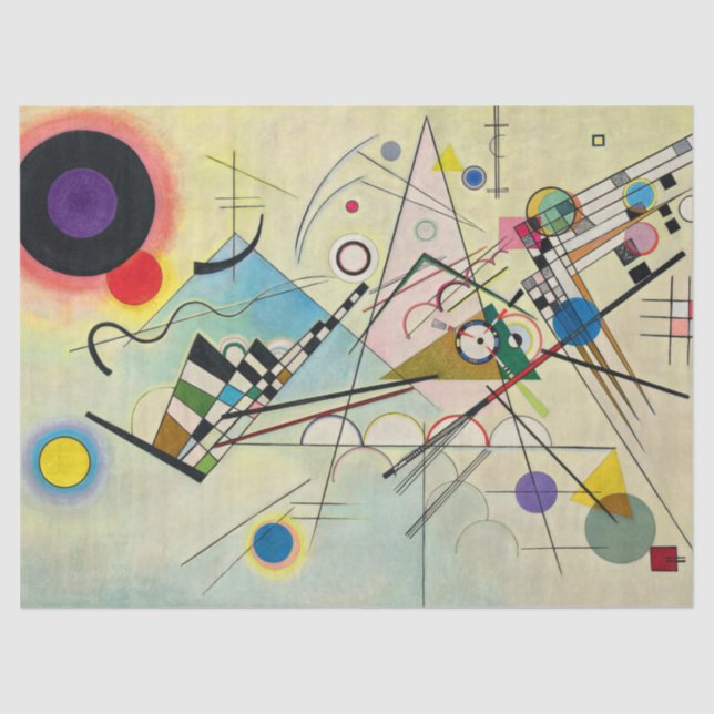 Composition 8 by Wassily Kandinsky Tissue Paper (Front)