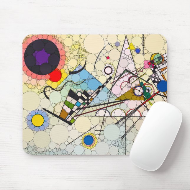 Composition 8, Dots by After Wassily Kandinsky Mouse Mat (With Mouse)