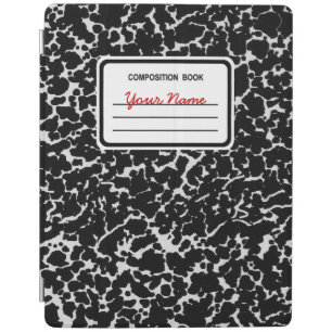Composition Book   Black & White iPad Smart Cover