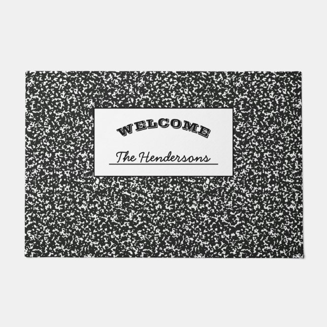 Composition Book Cover Welcome Mat (Front)