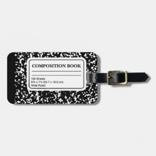 Composition Book Luggage Tag