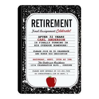 Funny Teacher Retirement Invitations 7