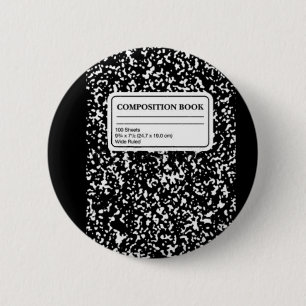 Composition Book/Student-Teacher 6 Cm Round Badge