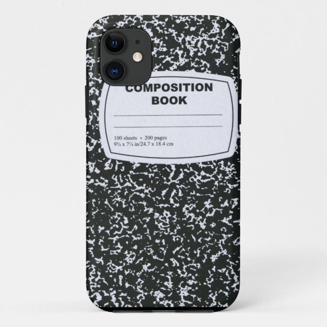 Composition Book Student Teacher Case-Mate iPhone Case (Back)